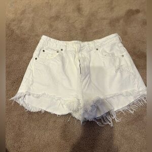 Zara white denim shorts